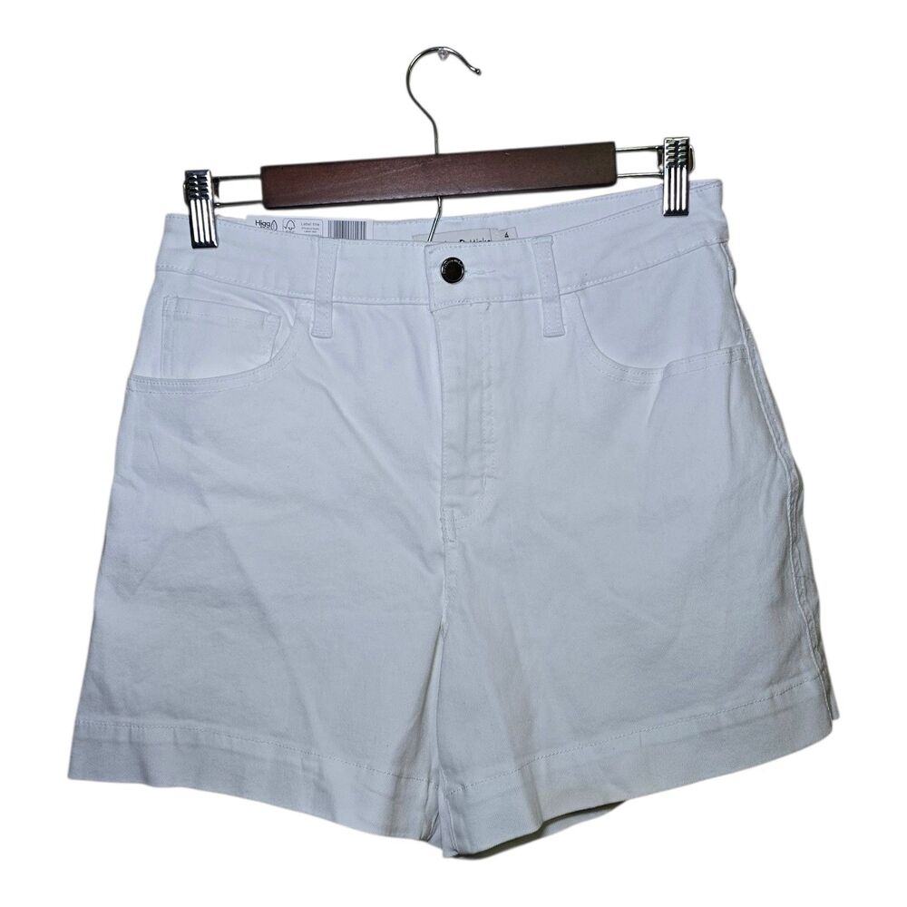 RM Rebecca Minkoff Women's High Rise 90s Shorts White Size 4 NWT Defect - Picture 1 of 11